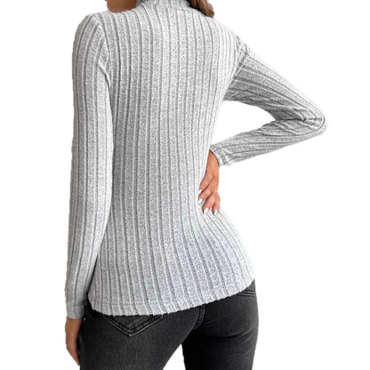 Haut Femme Côtelé Manches Longues