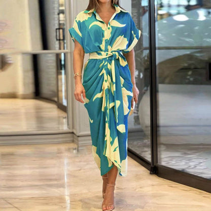 Robe d’été élégante à imprimé tropical