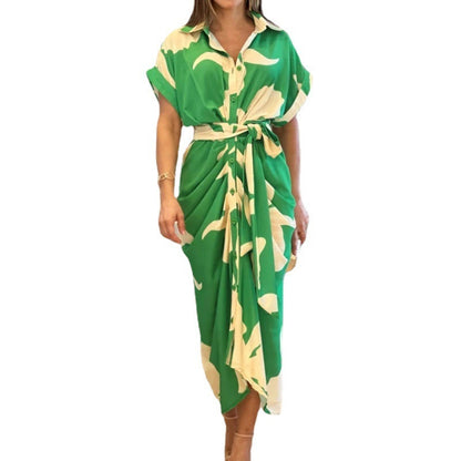 Robe d’été élégante à imprimé tropical