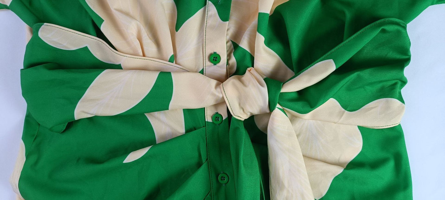 Robe d’été élégante à imprimé tropical