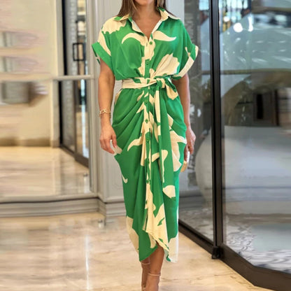 Robe d’été élégante à imprimé tropical